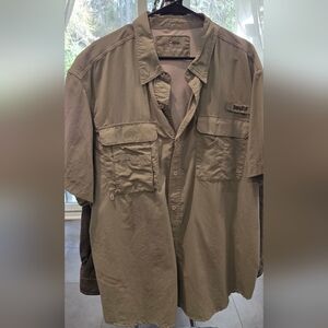 Worldwide Sportsman Men's Lightweight Tan Fishing Shirt